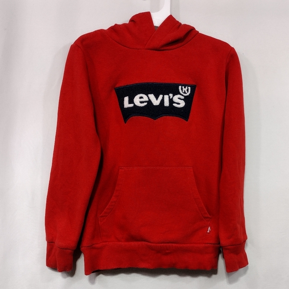 Levi's Other - Levi's Classic Logo Chenille Hoodie Sweatshirt Boys S Red Casual Comfy Retro